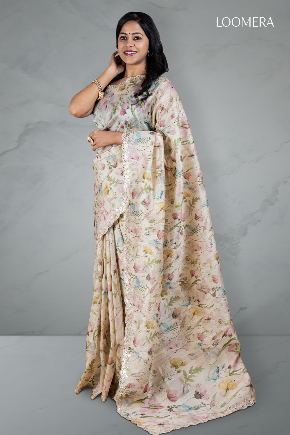 Tussar Silk Saree Beige