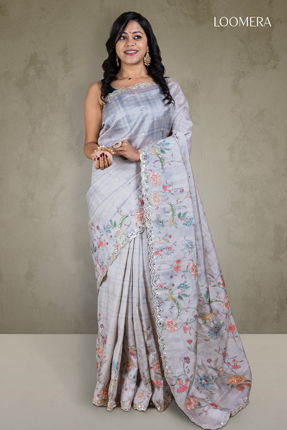 Tussar Silk Saree Lavender 