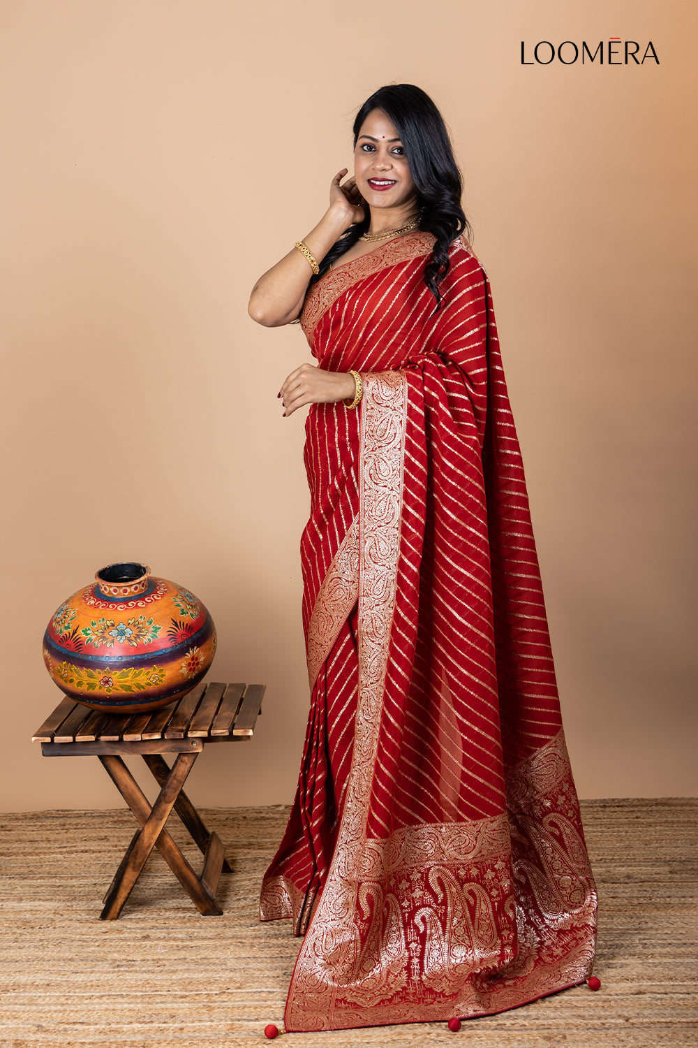 Viscose Silk Saree with Heavy Pallu