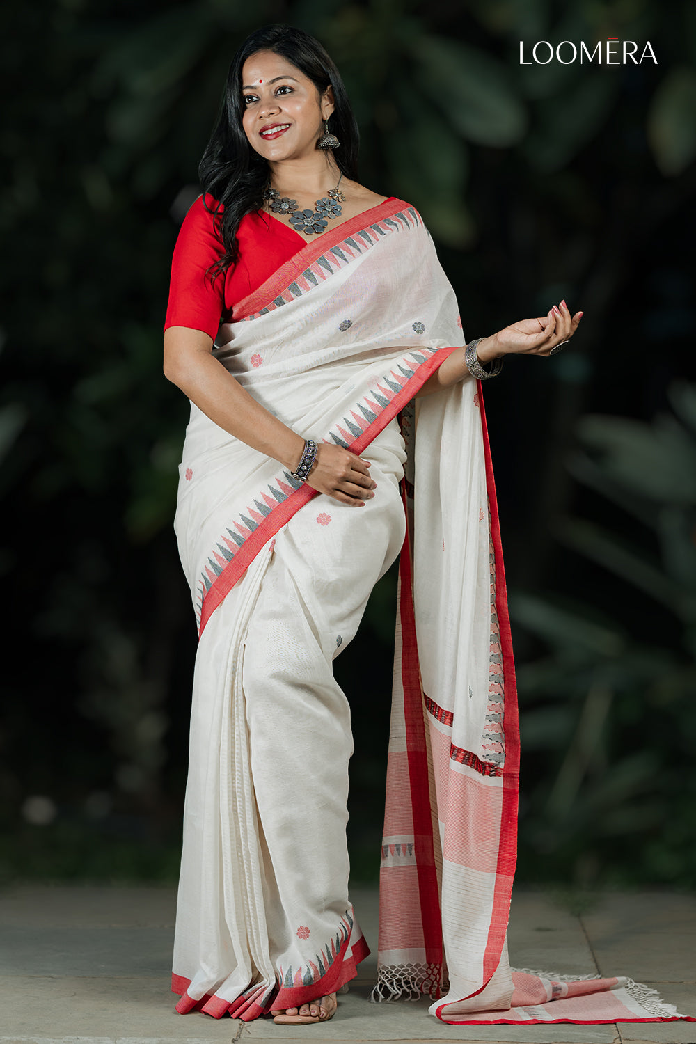  White Handloom Saree