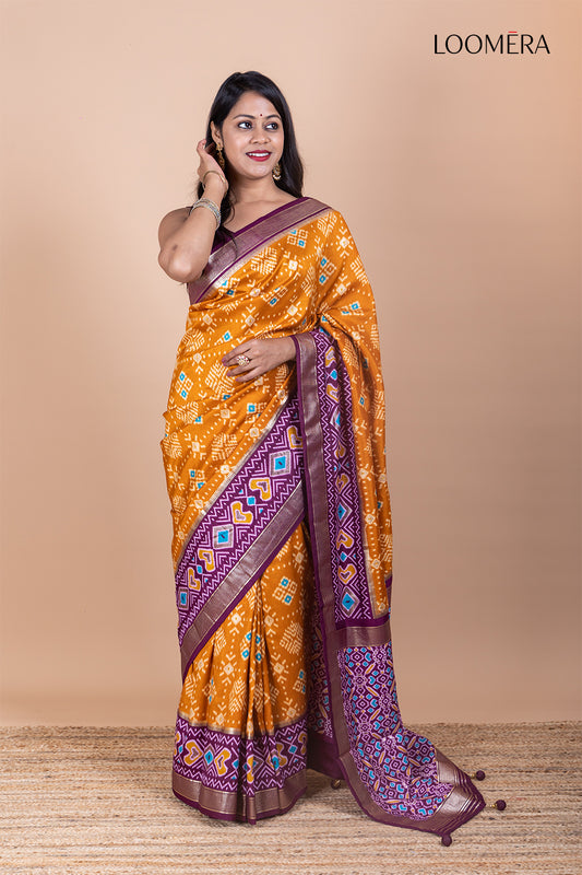 Yellow Patola Saree