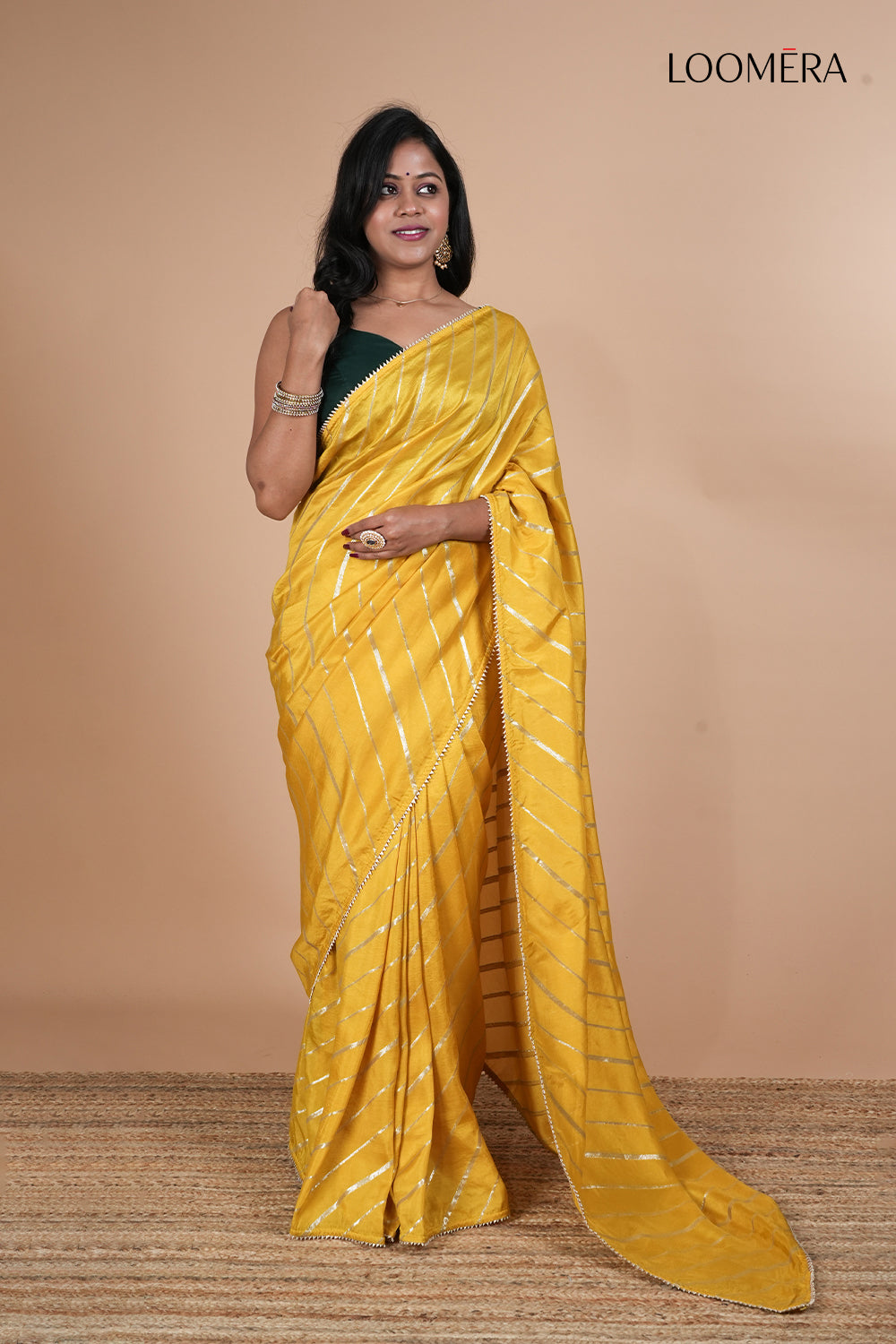 Yellow Saree with Zari Weave